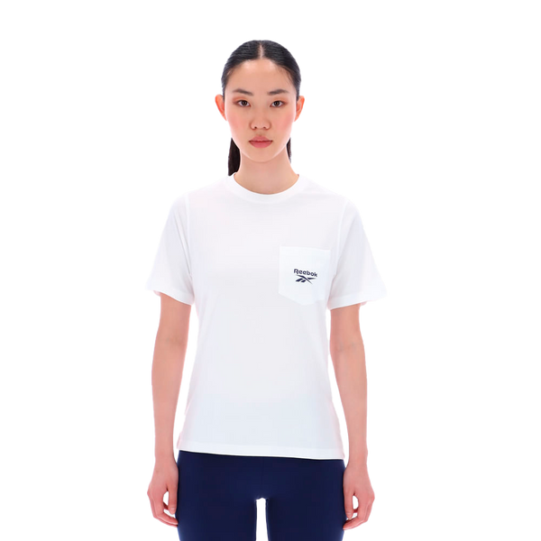 100241401 T-shirt de manga corta Identity Small Logo Pocket Reebok para mujer 