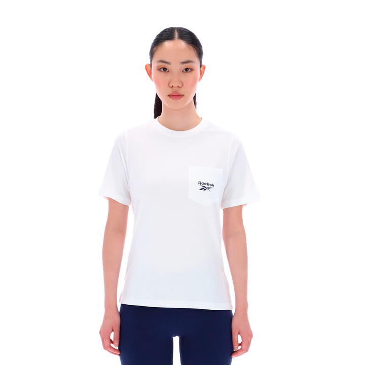 100241401 T-shirt de manga corta Identity Small Logo Pocket Reebok para mujer 
