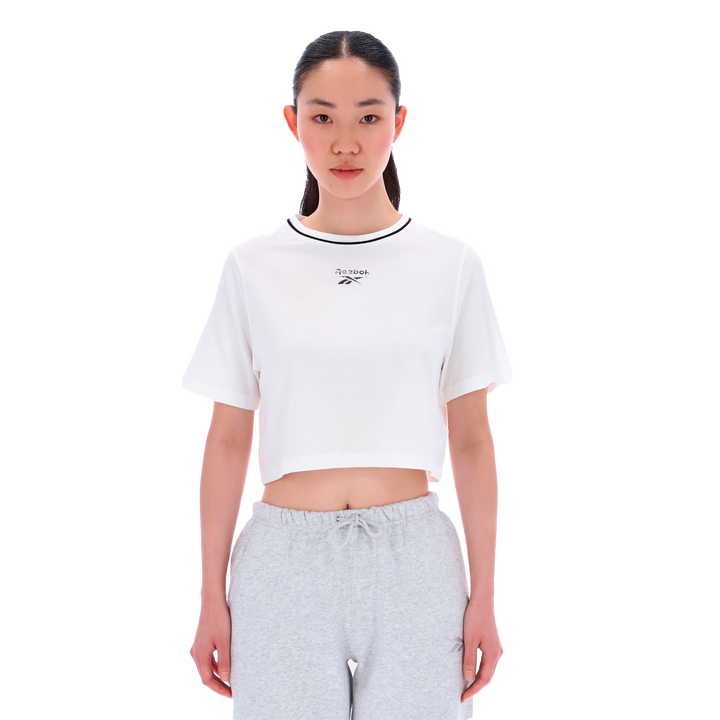 100241420 T-shirt de manga corta Blackely Cropped Reebok para mujer 
