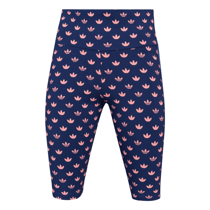 IY0321 Mallas Cortas Monogram Trifolio adidas para mujer