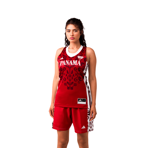 KL1708 Jersey local adidas + Federación Panameña de Baloncesto 25-26 para mujer adidas para mujer
