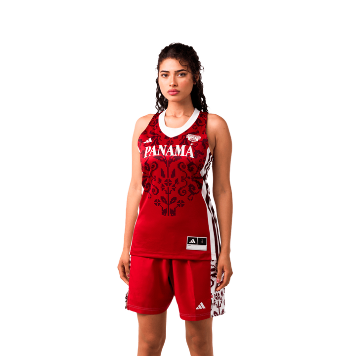 KL1708 Jersey local adidas + Federación Panameña de Baloncesto 25-26 para mujer adidas para mujer
