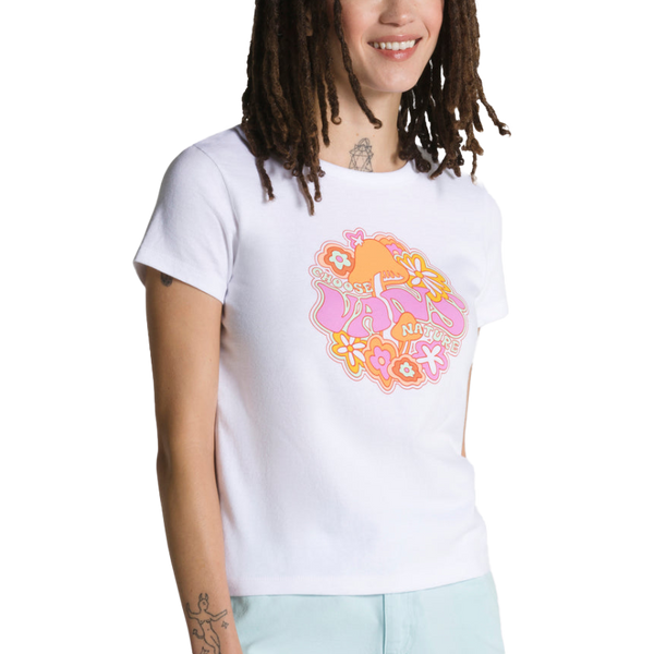 VN0003GRWHT T-shirt de manga corta Vans para mujer 